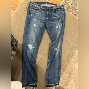 rag & bone Distressed Blue Skinny Jeans